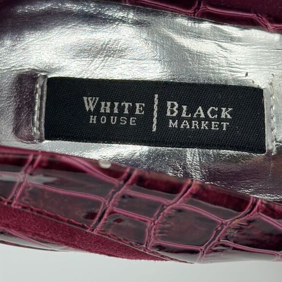 WHBM Size 6M Shoes Heels Pumps Shoes Maddox Faux Alligator - Picture 8 of 15